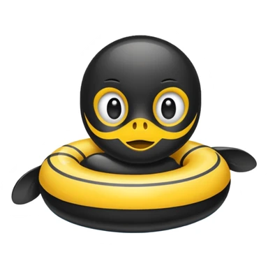 ein schwarzer aal oder seeschlange mit gelben streifen sticker