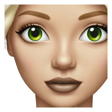 Realistic victoria secret model blonde green eyes  sticker