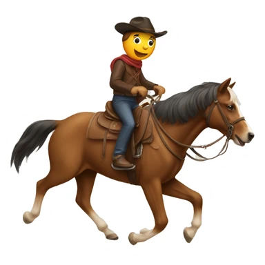 Dog riding horses  sticker