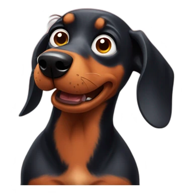angry dachshund sticker