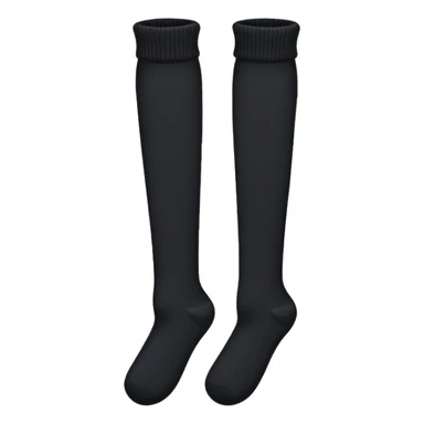  Plain Black  very long socks sticker