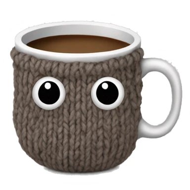 Yarn coffee cup sticker