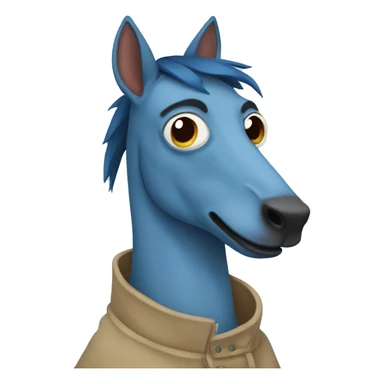 Blue-headed BoJack horseman sticker