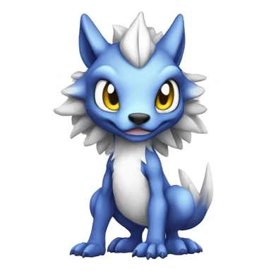 Cute Chibi Lombax-Sergal-Vernid-Fakemon full body sticker