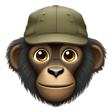 Babouin gelada avec une casquette sticker