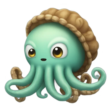 an adorable kraken that got lost sticker