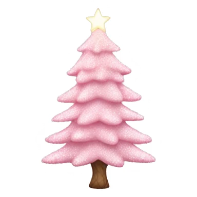 light pink christmas tree sticker