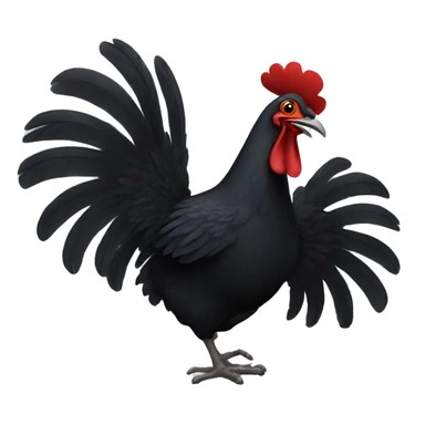 Black chicken dances Flamenco sticker