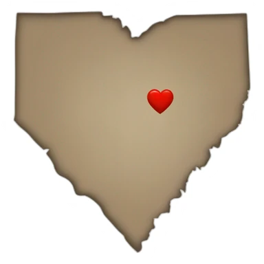 North Carolina outline with a heart inside sticker