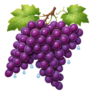 bunch of rich purple grapes with dewdrops and soft glow, sparkling, luxury, premium wine theme sticker