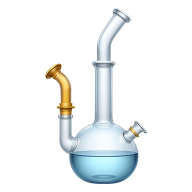 classic transparent glass bong water pipe sticker