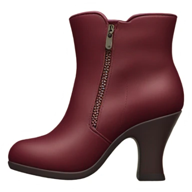 burgundy leather high heel boots sticker