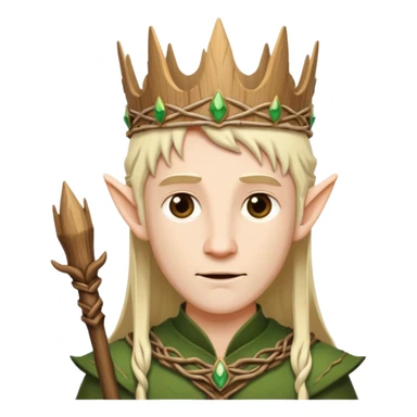 Elven King wooden crowen out of sticks sticker