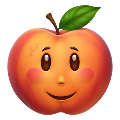 A peach with handmarks sticker
