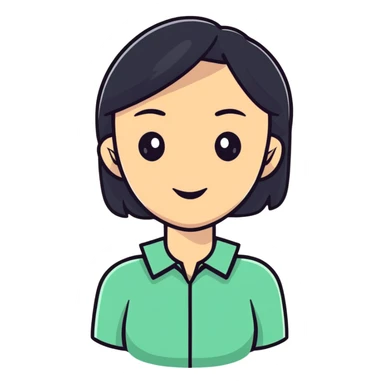 confident woman cartoon for cosmetic surgery advertisement sticker