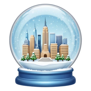 new york city snow globe sticker