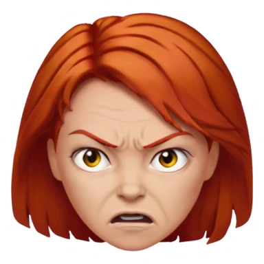 Peliroja enojada  sticker