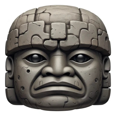 Olmec stone head, ancient Mesoamerican civilization sticker