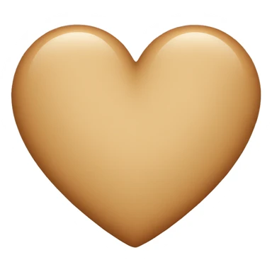light brown love heart  sticker
