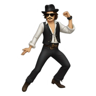 Johnny depp dancing sticker