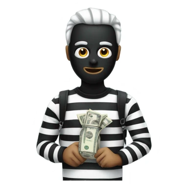The popular robber emoji sticker