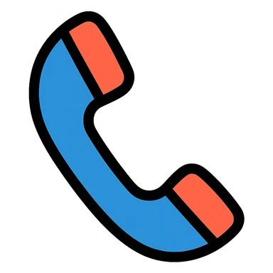 phone icon with color outline and black outlines sticker