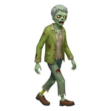 zombie full body walking sticker