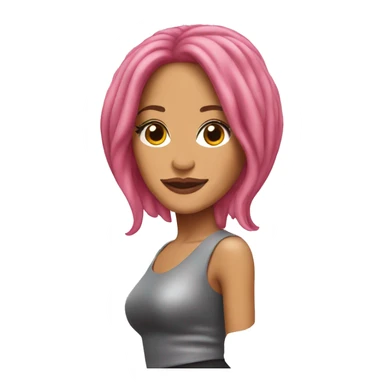 Jennifer lopez with pink hair sticker