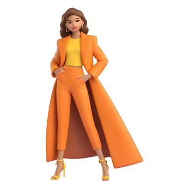Zendaya in a 3D portrait, classic 3D illustration style, with soft lighting, detailed textures, and a glamorous appearance sticker