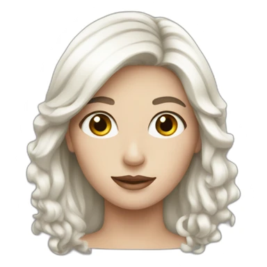 pretty white lady dark hair sticker