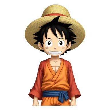 Luffy sur le nuage magique de goku sticker