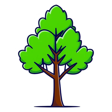 sustainable green business emblem with tree sticker