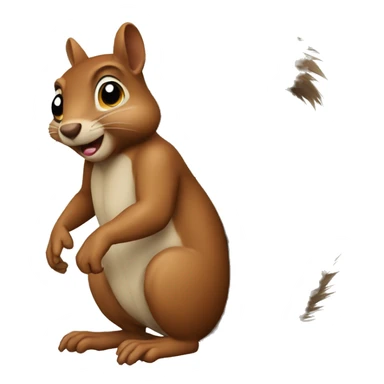 Distressed squirrel sticker
