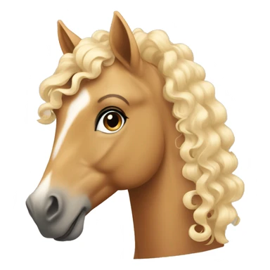 A palomino horse with a tan girl with curly hair  sticker