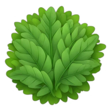 greenery in a circular shape sticker