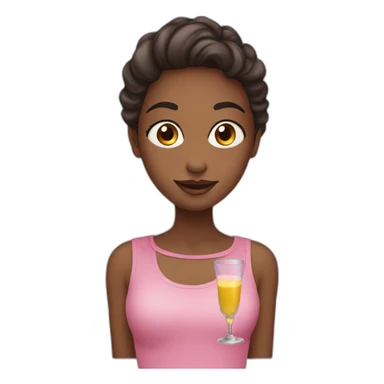 2 girls with one single unique cup sticker