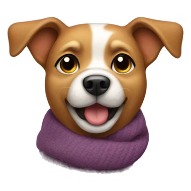 Dog with scarf sticker