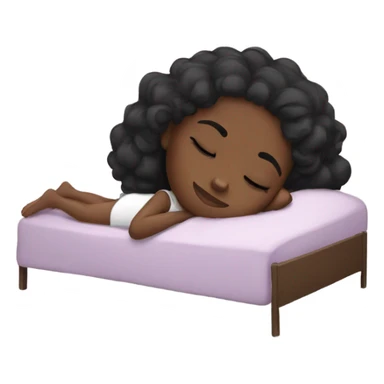 Black girl sleep sticker