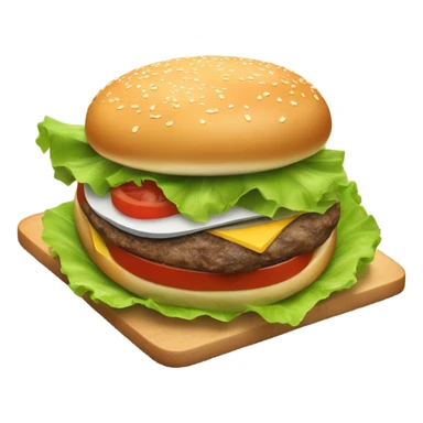 Hamburger at the beach sticker