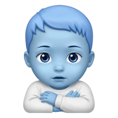 blue mutant baby sticker