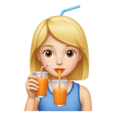 PERSON HAVING JUICE sticker