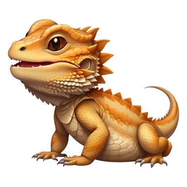 listing bearded dragon closed both eyes  sticker