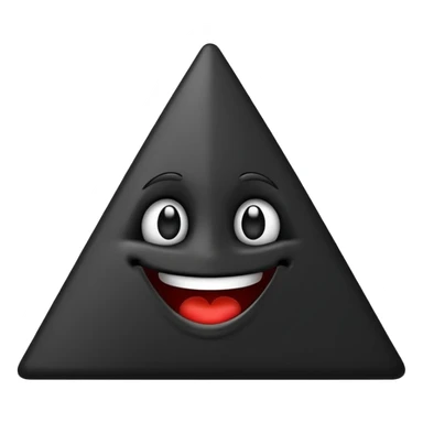 pyramide noir avec un sourire terrifiant  sticker