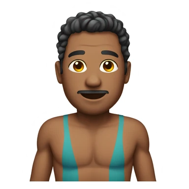 Man wearing swimsuit sticker