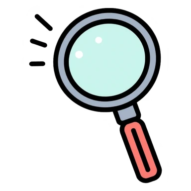 magnifying glass sticker