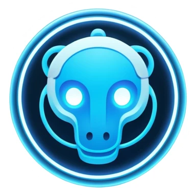 discord logo glowing neon sticker