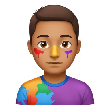 Paint on only nose, half body. sticker