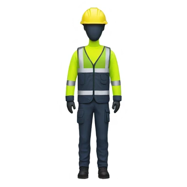 Stick man in high viz vest sticker