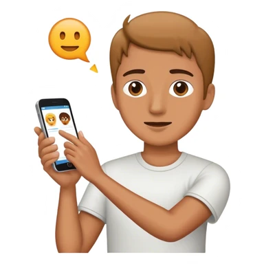 the back of a person looking at a phone to reach out to friends sticker