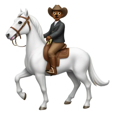 Dachshund riding a horse ￼ sticker